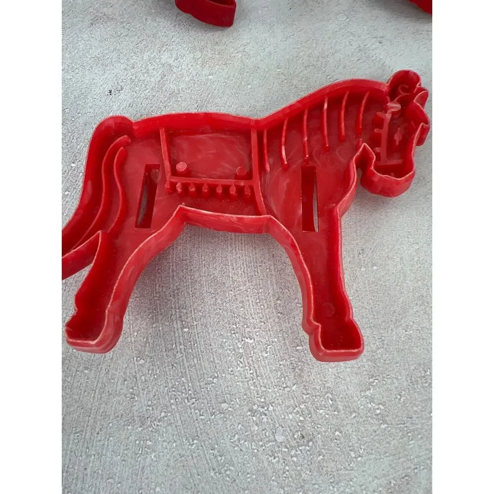 Vintage‎ Cookie Cutters Gingerbread Men Angel Horse Bell lot of 5